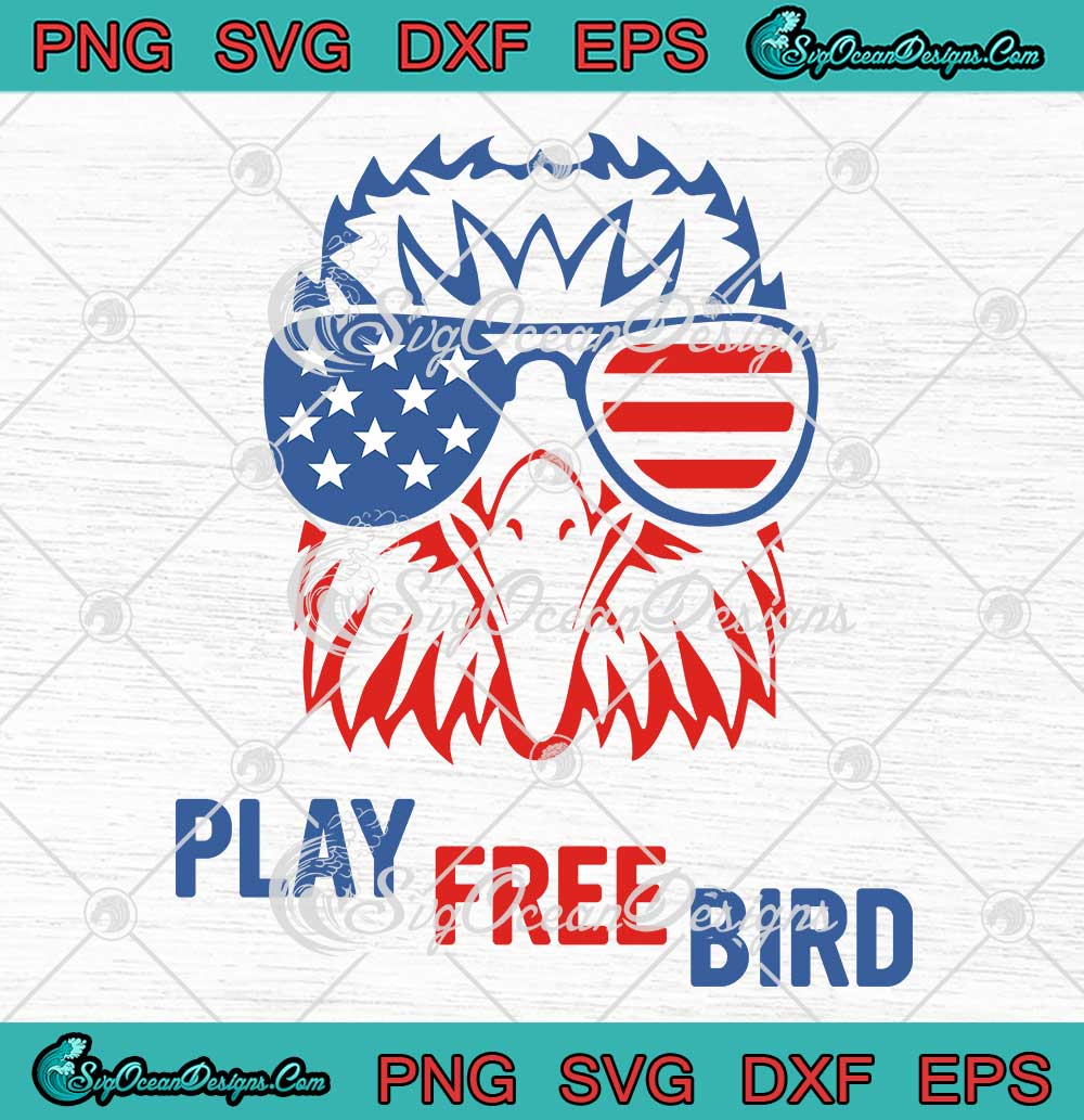 Play Free Bird Patriotic Eagle Svg Usa Flag Th Of July Svg Freedom