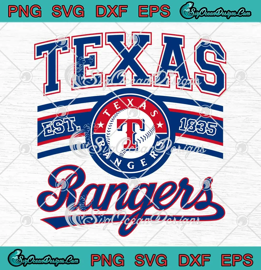 Texas Rangers Baseball Est Svg Vintage Texas Rangers Baseball