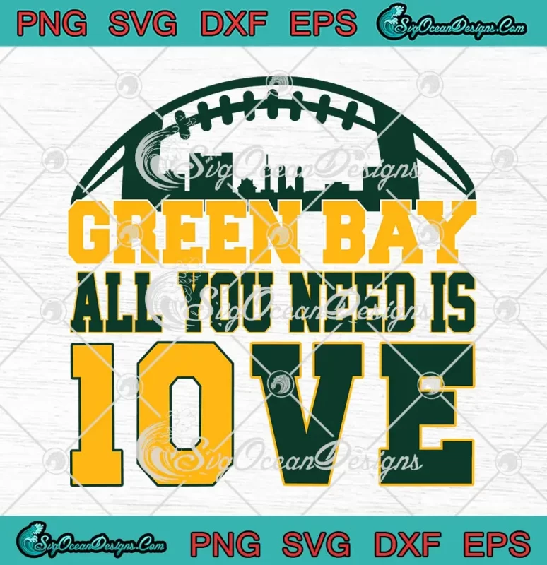 Green Bay Packers Jordan Love SVG All You Need Is Love SVG PNG