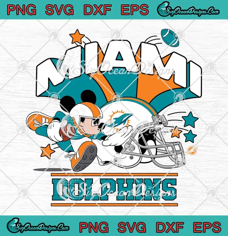 Mickey Mouse Football Helmet Svg Nfl Miami Dolphins Svg Png Cricut File