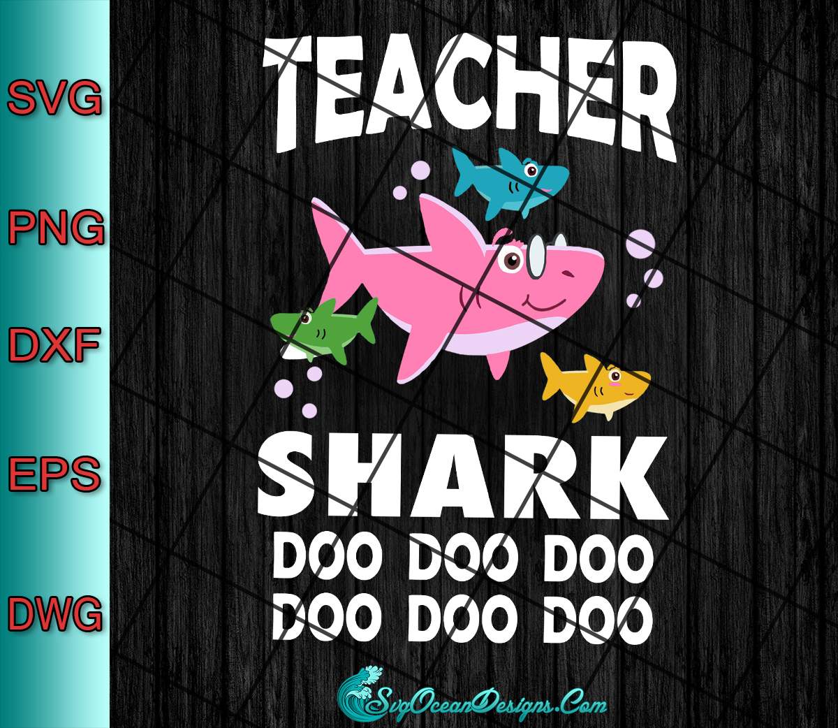 Download Teacher Shark Doo Doo Svg Png Dxf Eps Digital Download ...