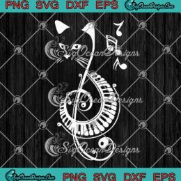 Cat Loves Music Svg Png Eps Dxf, Love Cats And Music Svg Png