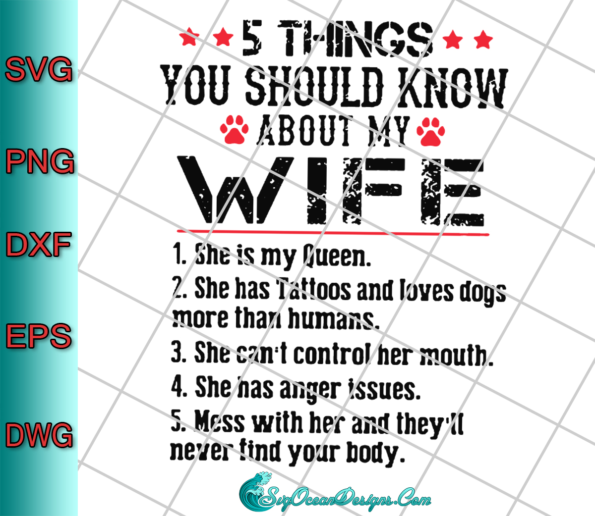 Download 5 Things You Should Know About My Wife Svg Png Eps Dxf ...