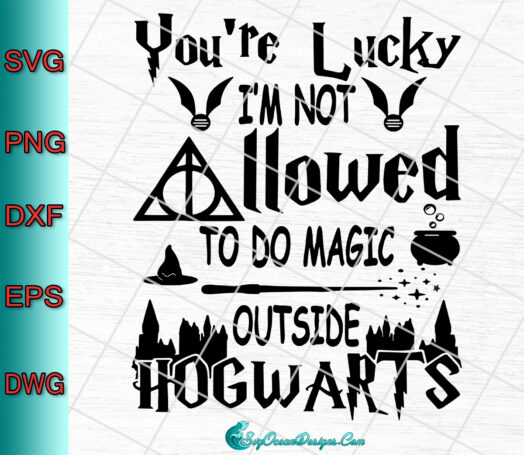 Youre Lucky Im Not Allowed To Do Magic Out Side Hogwarts svg