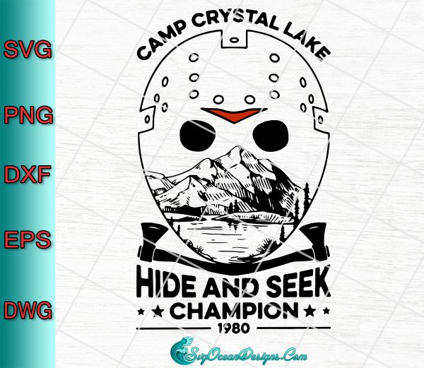 Camp Crystal Lake Hide And Seek Champion 1980 Svg Png Eps Dxf