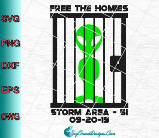 Free The Homies Storm Area 51 svg