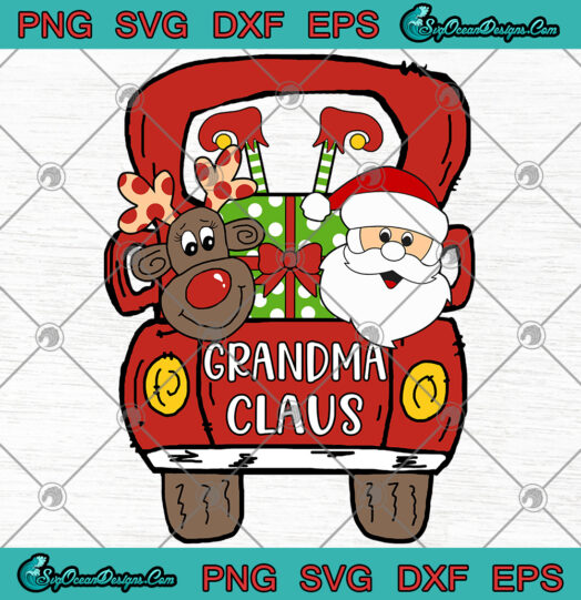 Grandma Claus Christmas svg png