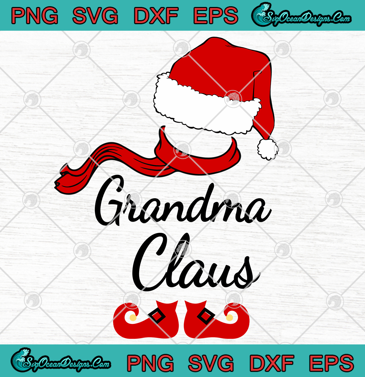 Download Christmas Grandma Claus Svg Png Eps Dxf - Designs Digital ...