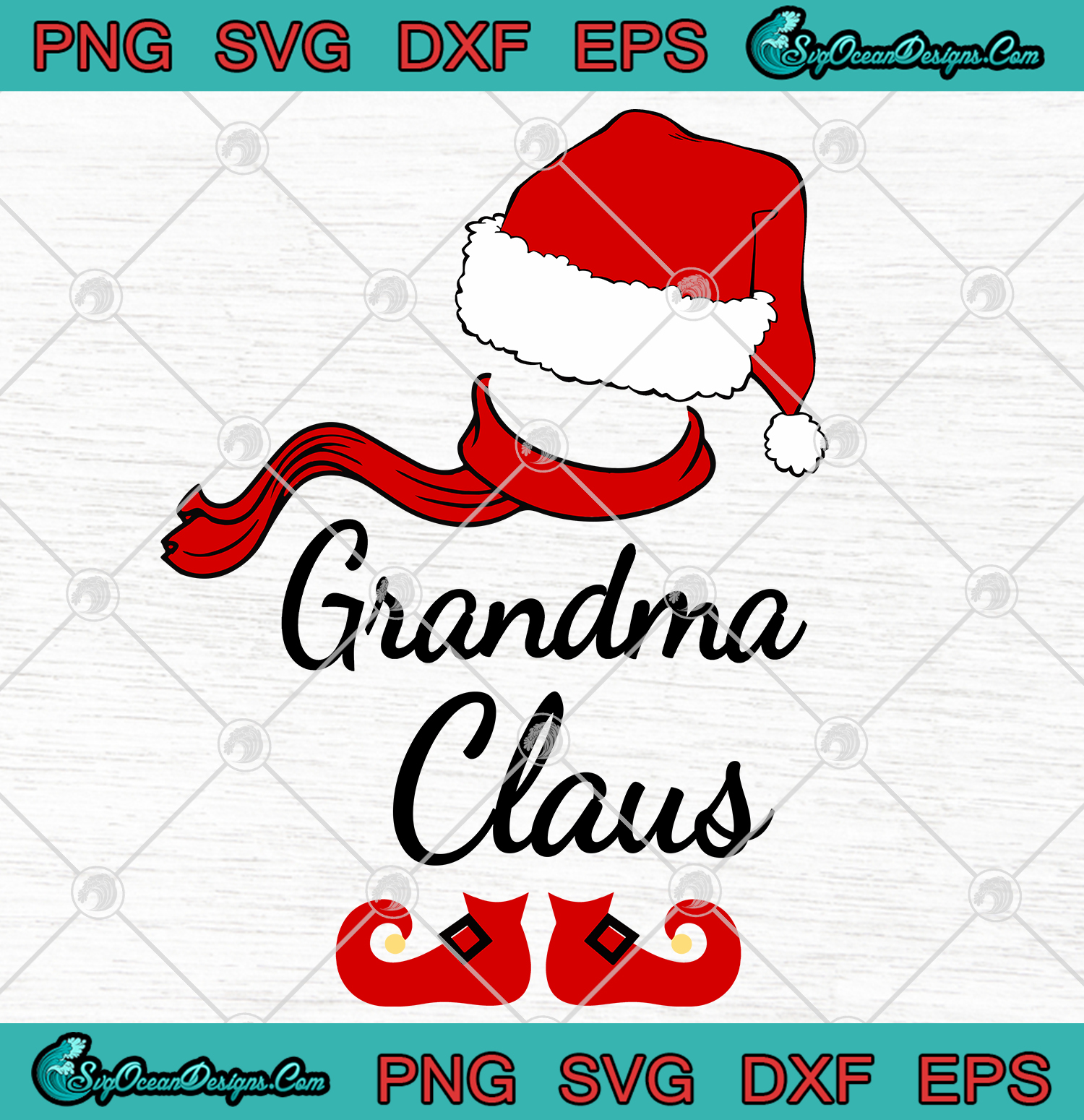 Download Christmas Grandma Claus Svg Png Eps Dxf - Designs Digital Download