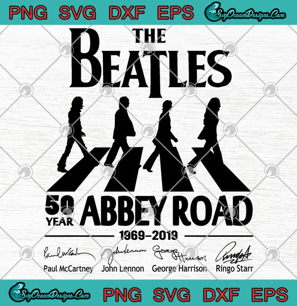 The Beatles 50 Year Abbey Road 1969 2019 svg