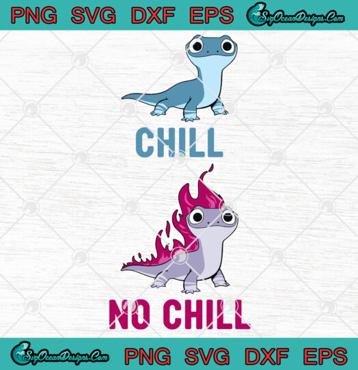 Disney Frozen 2 Salamander Chill vs No Chill svg png