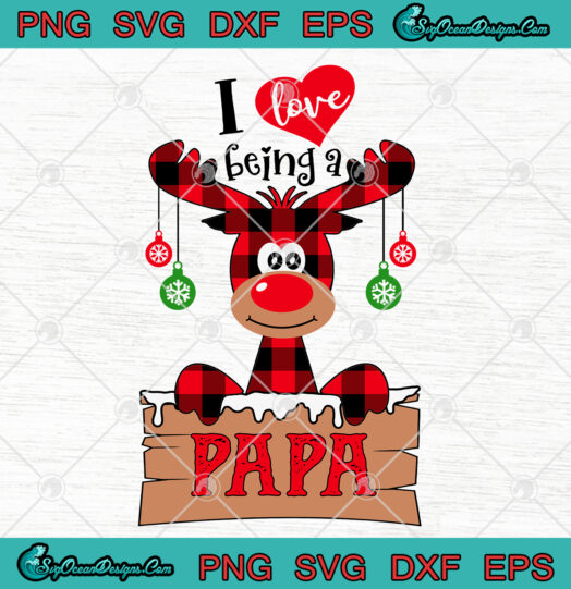I Love Being A Papa Christmas SVG PNG EPS DXF