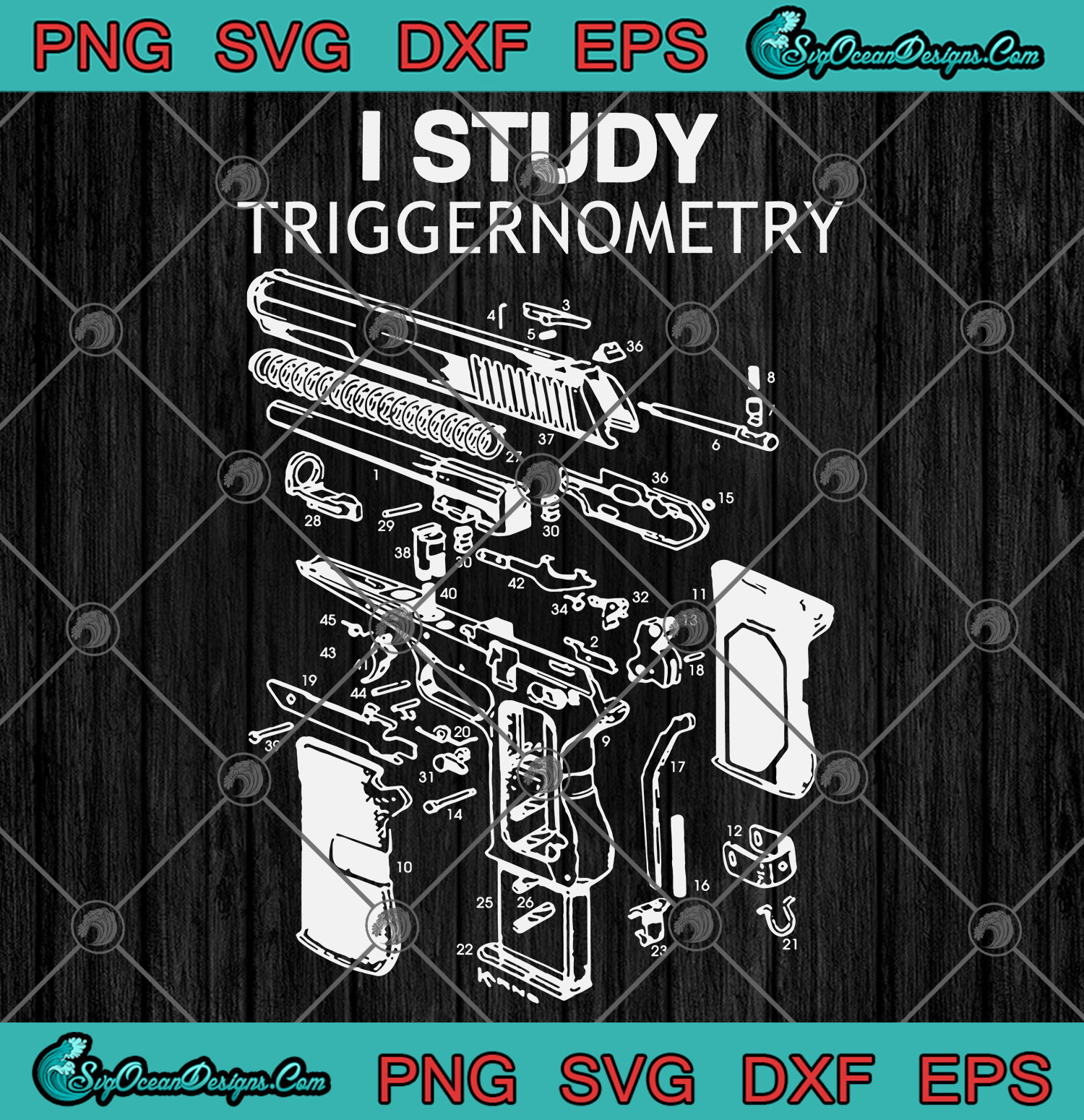 Download I Study Triggernometry Gun SVG PNG EPS DXF Cricut file ...
