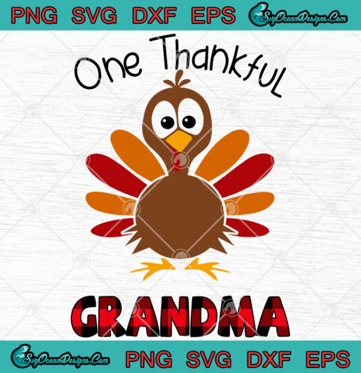 One Thankful Grandma svg png
