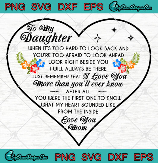 To My Daughter Svg Png