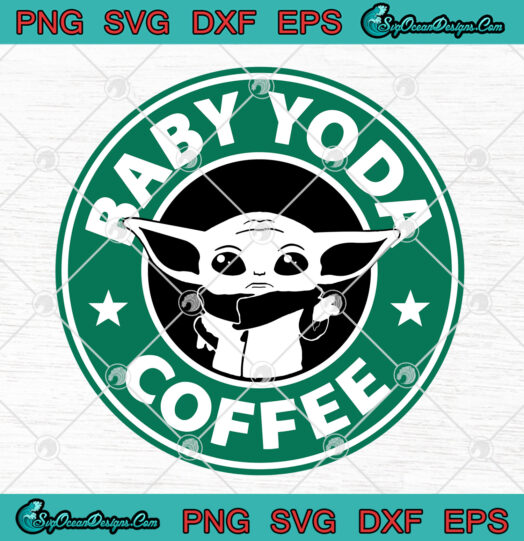 Baby Yoda Coffee SVG PNG