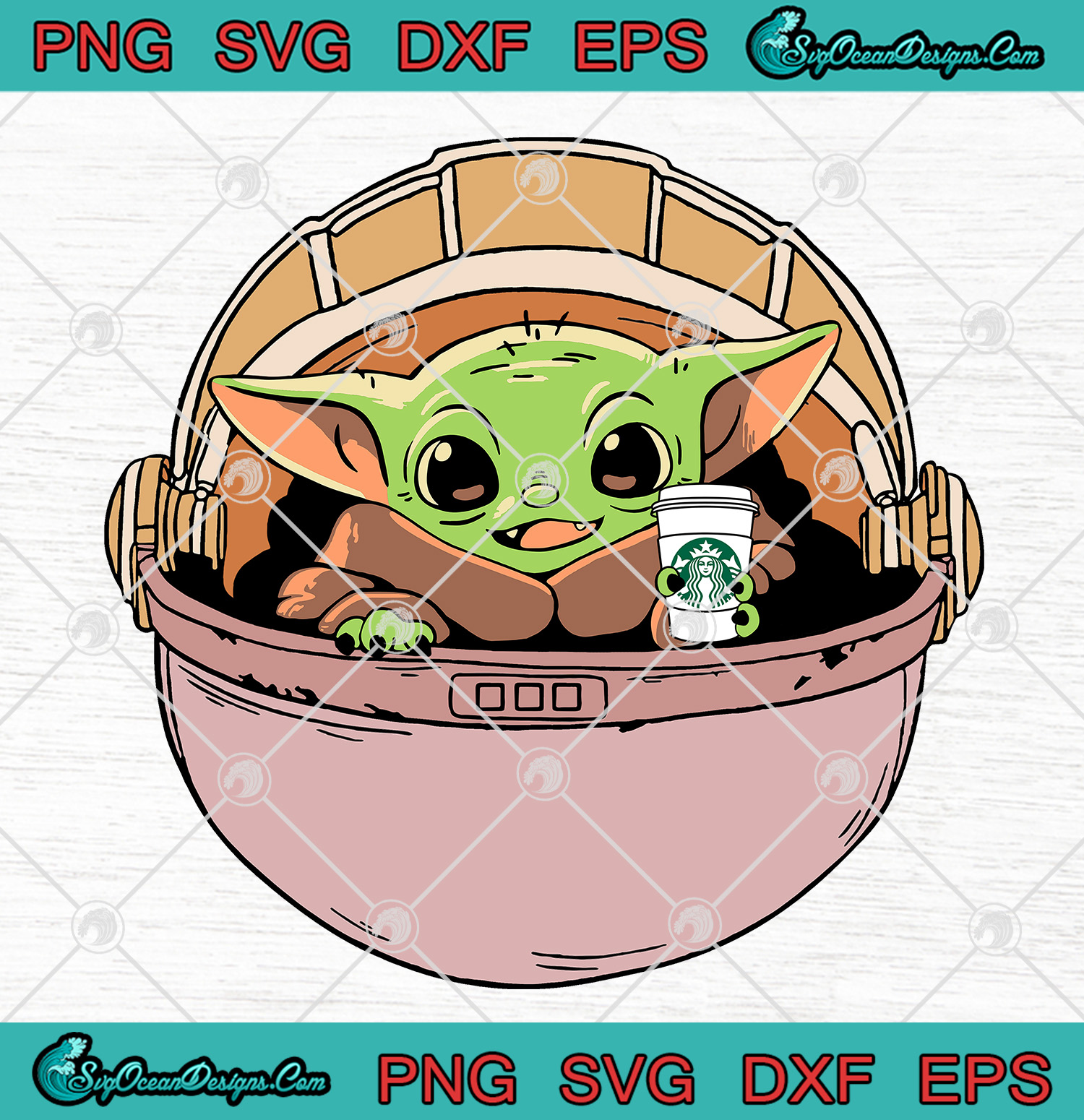 Personalised Starbucks Baby Yoda The Mandalorian Sister Birthday