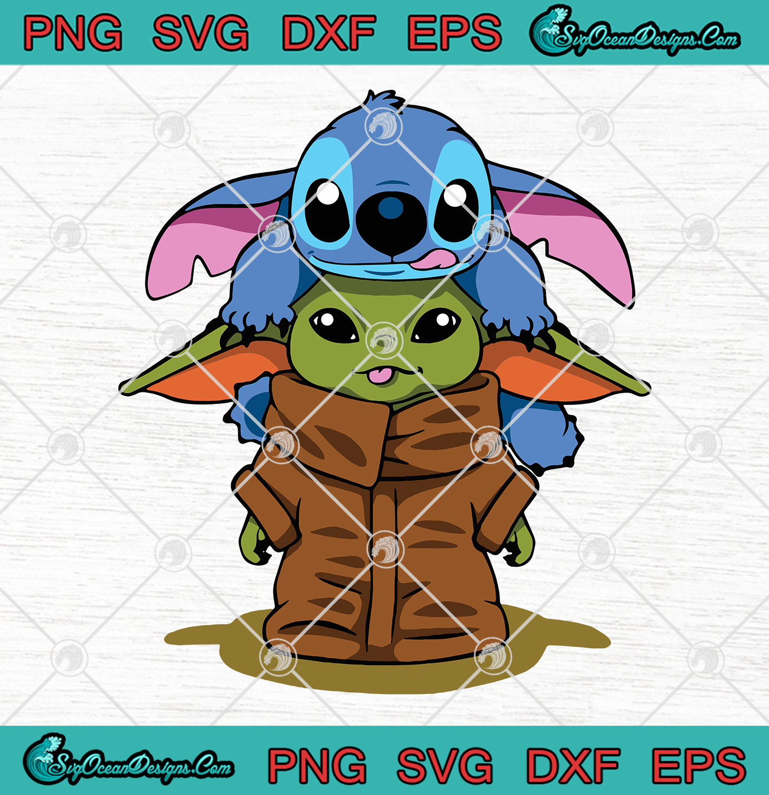 Download Baby Yoda With Stitch Svg Png Eps Dxf Vector Cricut File Baby Toda Cute Svg Png Stitch Svg Png Designs Digital Download
