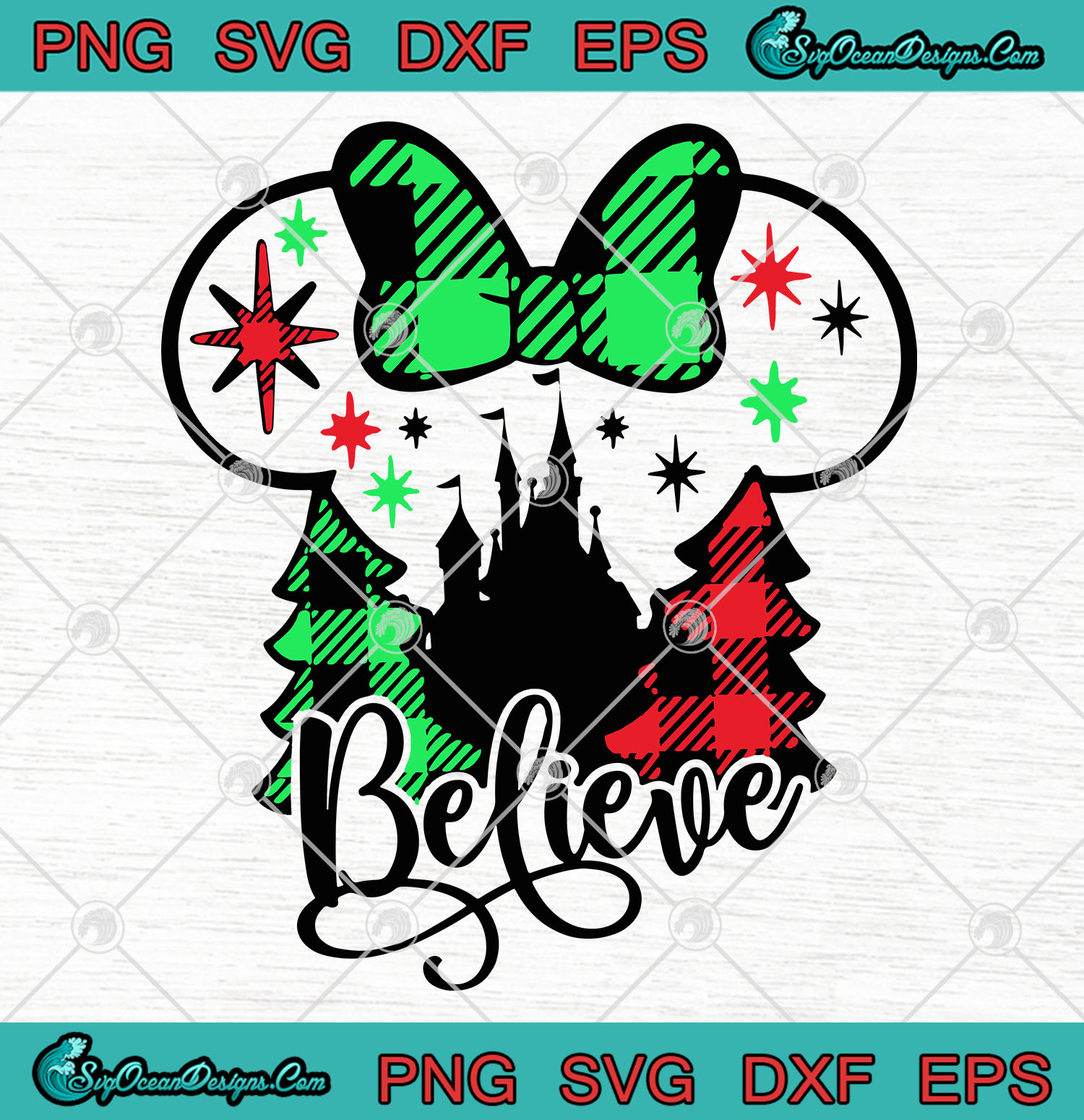 Download Belive Disney Christmas PNG SVG EPS DXF Vector Cricut file ...