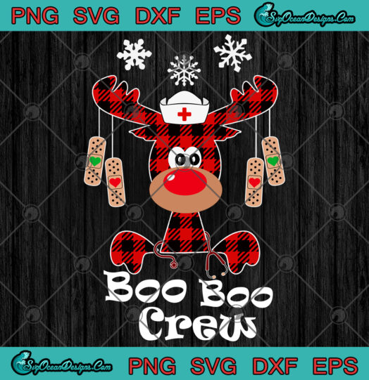 Boo Boo Crew Nurse Christmas svg png