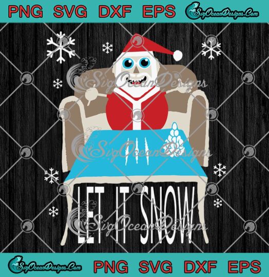 Cocaine Santa Let It Snow Christmas SVG PNG EPS DXF-Cocaine Santa Christmas Svg -Funny Christmas SVG