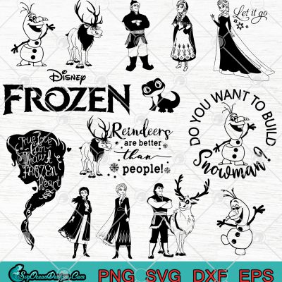 Disney Frozen 2 Svg Bundle-elsa Svg-olaf Svg-elsa Anna Svg-frozen Logo 