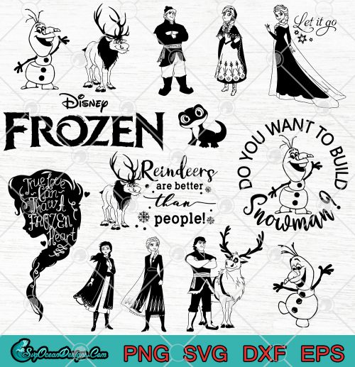 Disney Frozen 2 SVG Bundle-Elsa SVG-Olaf Svg-Elsa Anna Svg-Frozen Logo ...