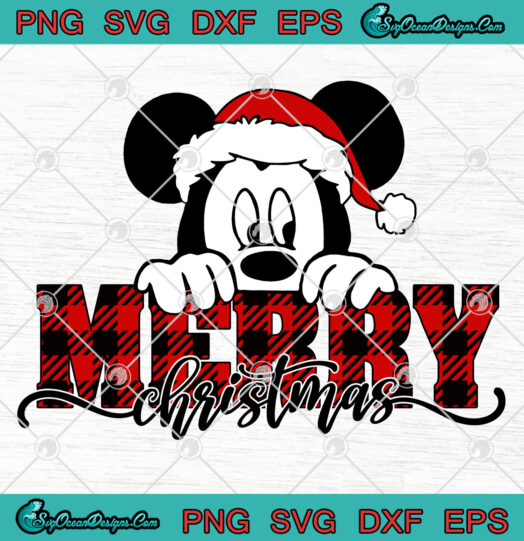 Merry Christmas Mickey svg png