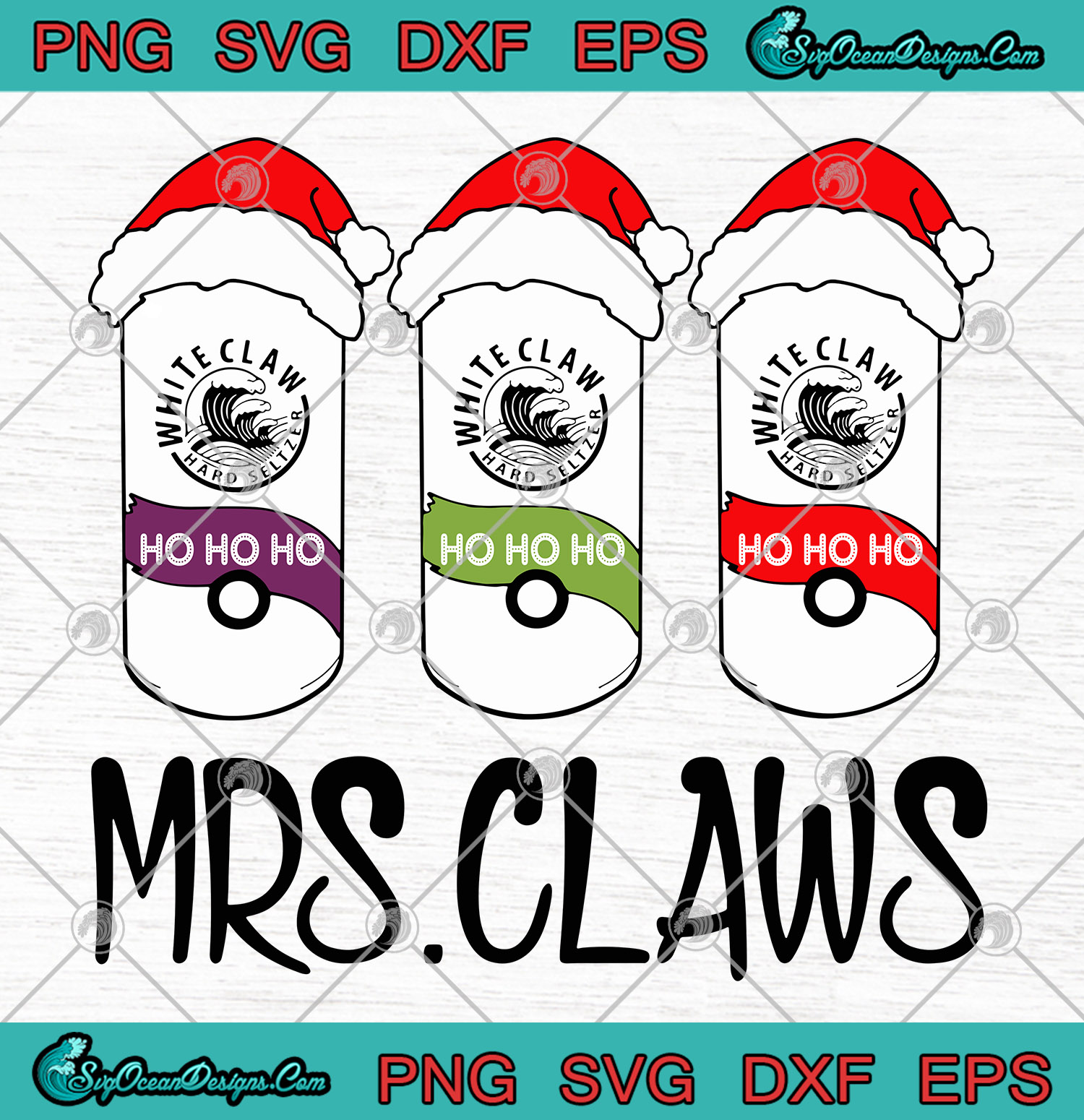 Download Mrs Claws Ho Ho Ho Christmas SVG PNG EPS DXF - Santa Claws ...