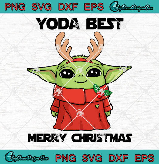 Yoda Best Merry Christmas svg png