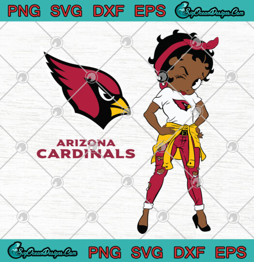 Betty Boop Arizona Cardinals SVG PNG