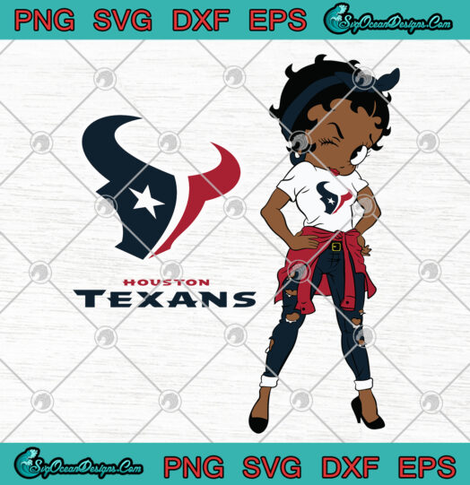 Betty Boop Houston Texans SVG PNG