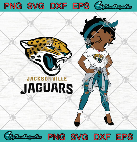 Betty Boop Jacksonville Jaguars SVG PNG