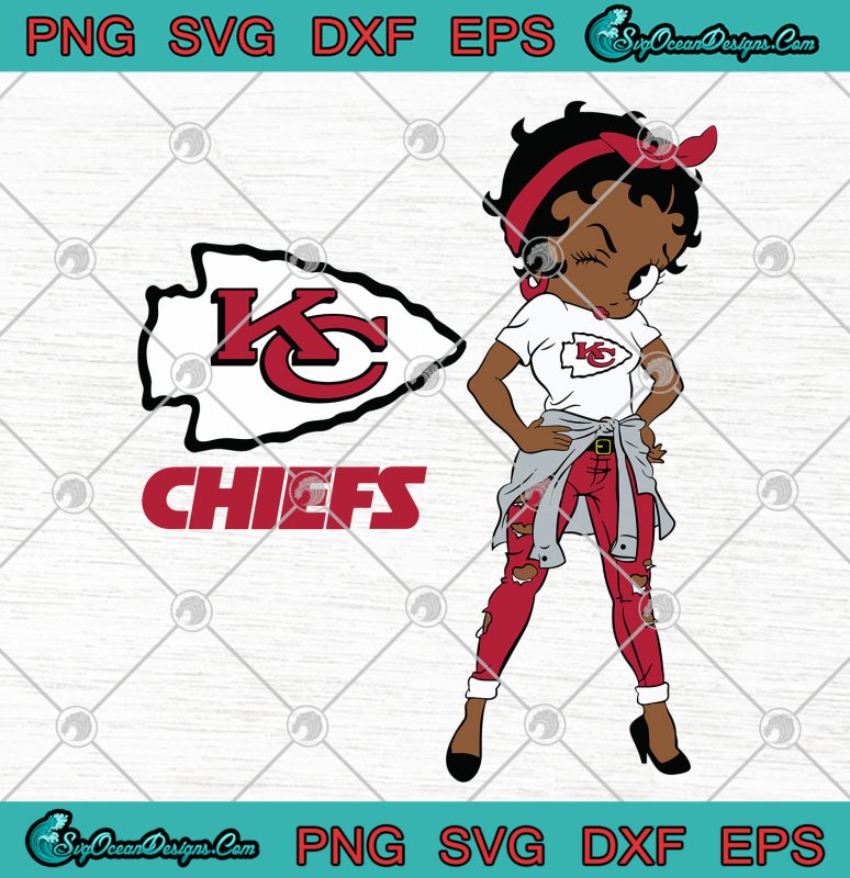 Betty Boop Kansas City Chiefs SVG PNG EPS DXF - Kansas City Chiefs SVG PNG