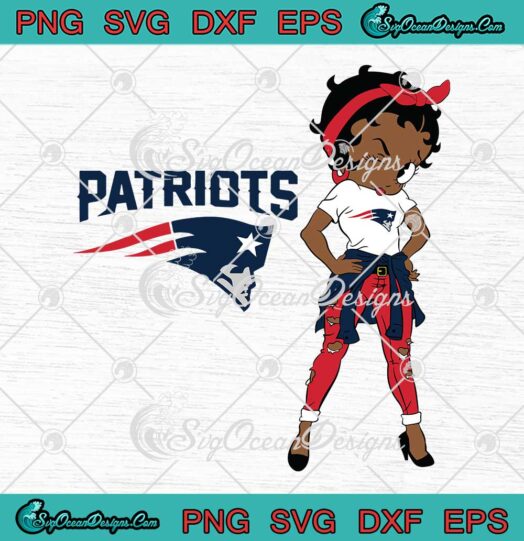 Betty Boop New England Patriots SVG PNG EPS DXF - New England Patriots SVG PNG
