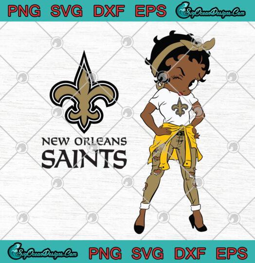 Betty Boop New Orleans Saints SVG