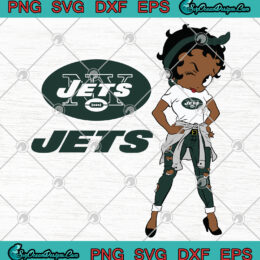 Betty Boop New York Jets SVG PNG EPS DXF - New York Jets SVG PNG