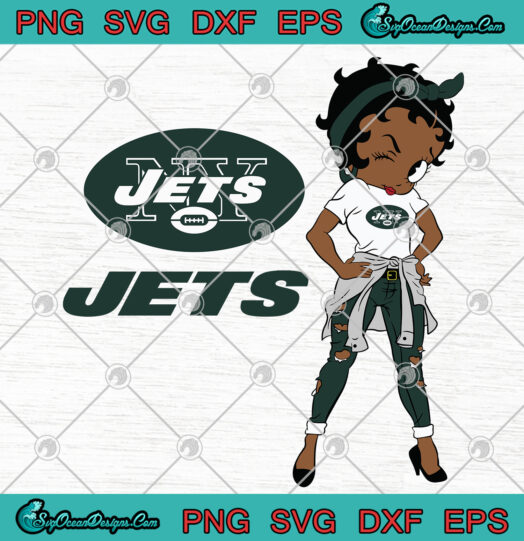 Betty Boop New York Jets svg png