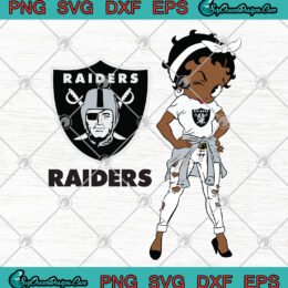 Betty Boop Oakland Raiders SVG PNG EPS DXF - Oakland RaidersSVG PNG