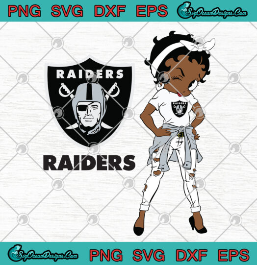 Betty Boop Oakland Raiders SVG PNG