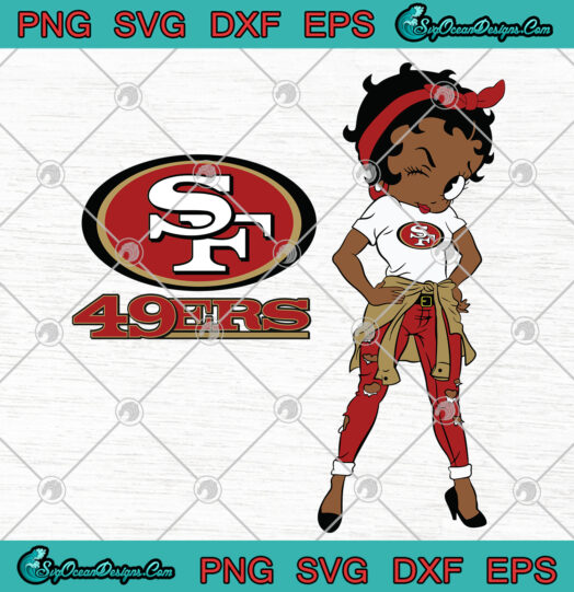 Betty Boop San Francisco 49ers SVg PNG