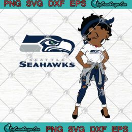 Betty Boop Seattle Seahawks SVG PNG EPS DXF -Seattle Seahawks SVG PNG