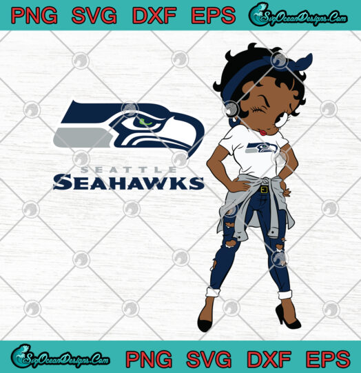 Betty Boop Seattle Seahawks SVG PNG