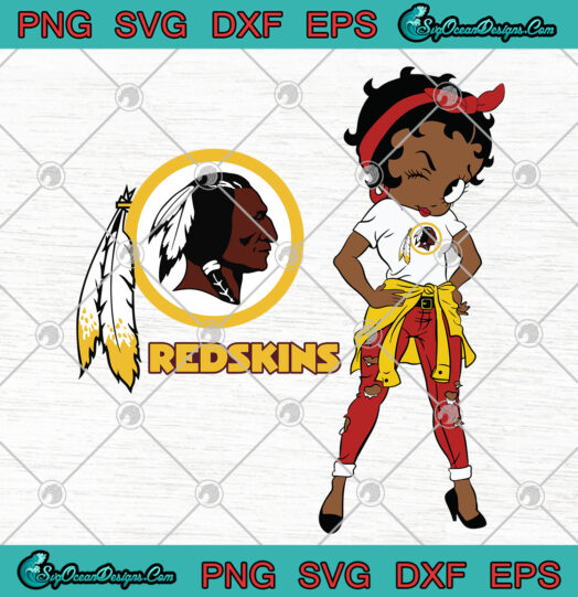 Betty Boop Washington Redskins SVG PNG