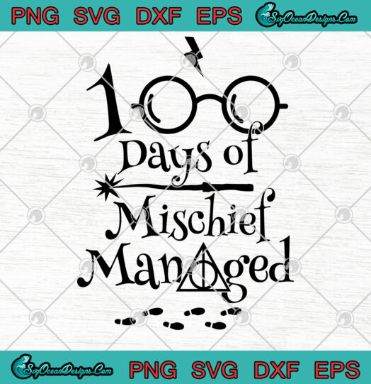 Harry Potter 100 days of mischief managed SVG PNG
