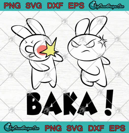 Japan Baka Rabbit Ohrfeigen Anime SVG