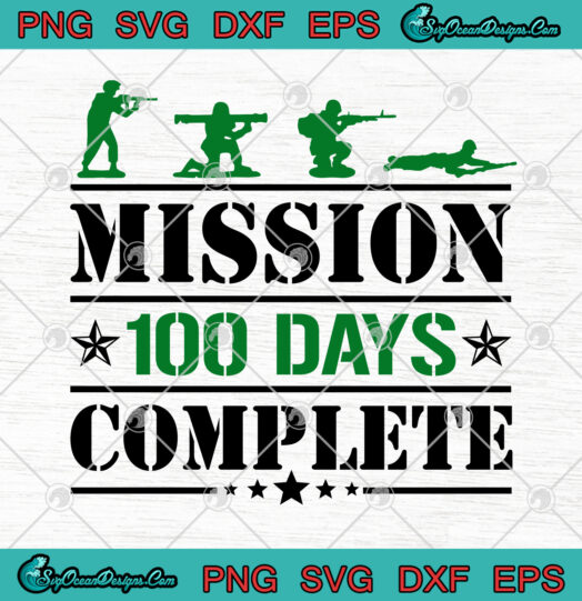 Mission 100 Days Complete SVG PNG