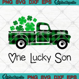 St Patrick's Day One Lucky Son SVG PNG EPS DXF-Happy St Patrick's Day Son SVG Vector Art