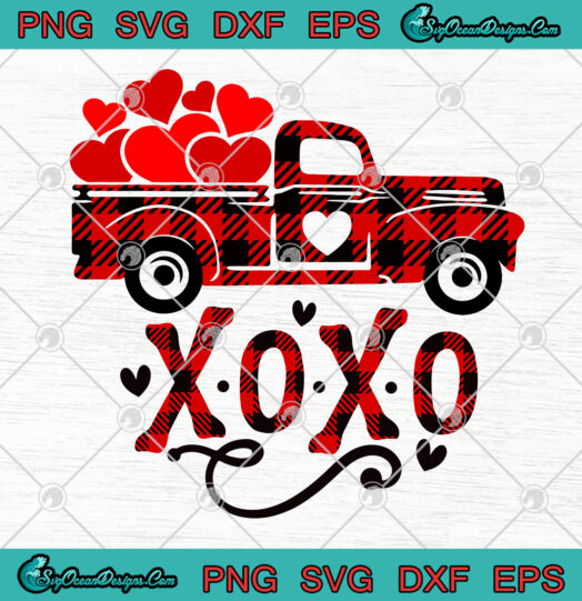 XoXo Truck Valentine SVG PNG
