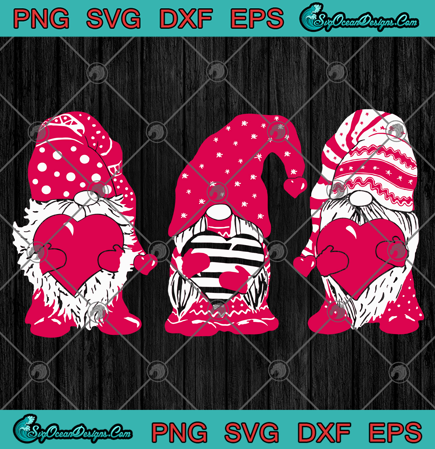 Download Three red Gnomes Santa Gnomies Patrick's Day Svg Png Eps ...